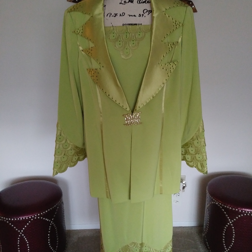 Green 3 piece suit